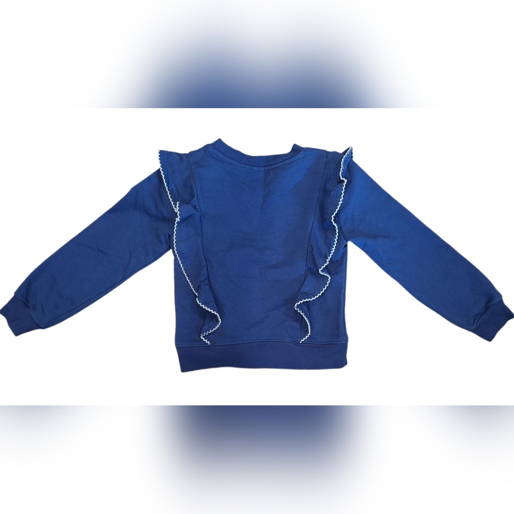 Blue Ruffle Kids Top - Picture 2 of 6